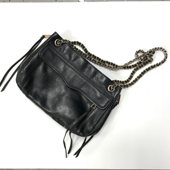 REBECCA MINKOFF | BLK LEATHER SWING SHOULDER BAG - Picture 4 of 7